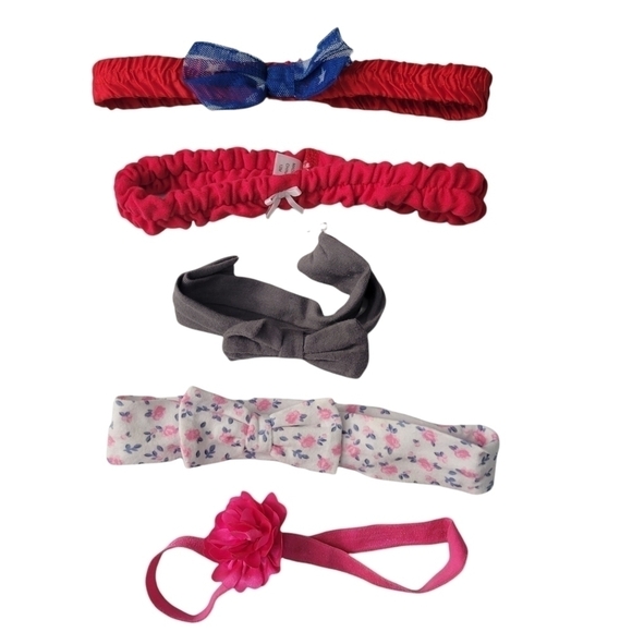 Girls Bow and Flower Headband Bundle - Picture 1 of 4